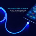 IOS Type C Led Light Flow Usb Charging Cable , Led Magnetic Usb Cable