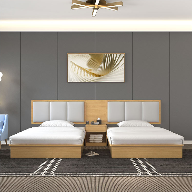 3-5 Star Hotel Bedroom Furniture Sets , Hotel Project Furniture High Glossy Painting