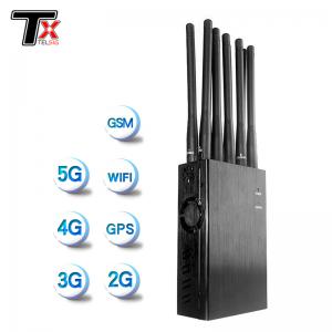 China 10 Channel Portable Cell Phone Jammer With Rechargable Lithium Battery wholesale
