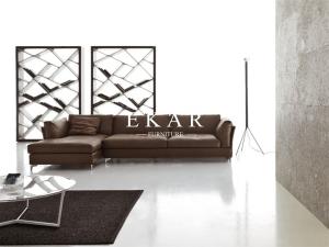 China European Style Modern Leather Sectional L Shaped Sofa ZZ-T-33 wholesale
