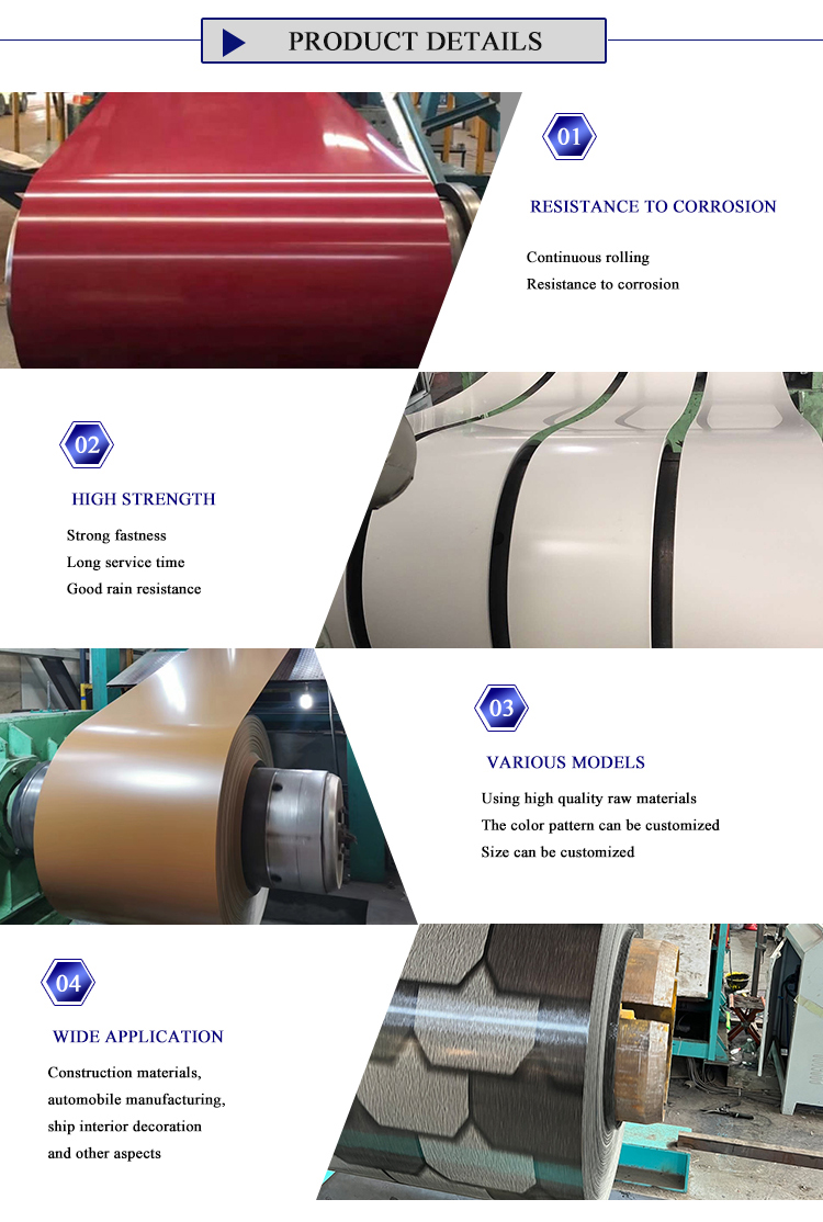 Customized Pattern PPGL Color Coating Sheet PPGI Coils Galvanized Steel Coils Full Hard Tolerance ±1% for ASTM Flowers Design