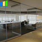 Unframed Glass Doors Sliding Partition Walls Frameless Aluminum Glass Partition
