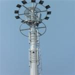 High Temperature Baking Paint Communication Pole Hot Dip Galvanized Steel 30m