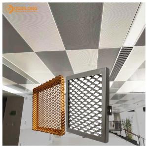 China Metal Mesh Commercial Ceiling Tiles for building decoration Aluminum Grid Plate wholesale