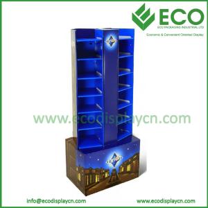China Easy Assemble Floding Cardboard Floor Display Shelves, Supermarket Floor Display Stands wholesale