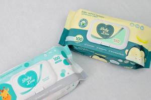 China 100% Organic Cotton Baby Cleansing Wipes Super Premium Aloe Vera Vitamin E wholesale