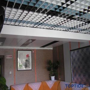 China Bright Colorful Aluminium Square Open Cell Ceiling 24 X 24 Black Grid Ceiling Install With Profile T Bar wholesale