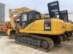 PC160-7 16 Ton Crawler Second Hand Komatsu Excavator 121HP