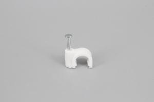 China DEMOELE High Demand Products PE material Electrical Wire Plastic Round Nail Cable Wall Clips with round screw wholesale