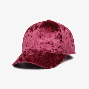 China Stain Fabric Curved Brim Baseball Cap Custom Embroidery Logo Woven Purple Color wholesale