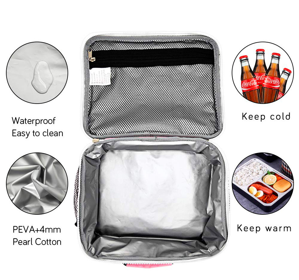 Unicorn Flip Sequin Girls Nylon Insulated Lunch Tote