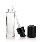 Clear Matte Round Pump Bottle 30ml Glass Bottle With Cap For Liquid Foundation