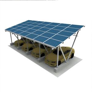 China Galvanized Metal Solar Power Parking Lot Carport Structures 5deg-15deg wholesale