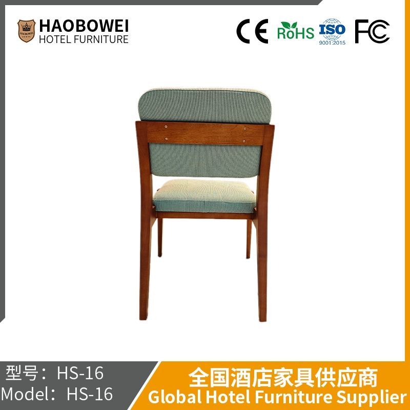 Haobowei Furniture Designer Solid Wood Dining Chair Italian Household Solid Wood Chair High-End Reception Sales Office Residential Hotel