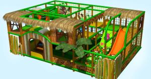 China forest theme baby interactive indoor playground big slide indoor play centre for cafeteria wholesale