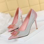 96161-8 Korean Sexy Party High-Heeled Shoes Stiletto High-Heeled Shallow Pointy