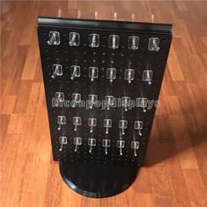 China Black Spinner Display Rack 2-Way Pegboard Table Top Display With Detachable Hooks wholesale