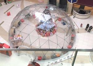China Portable 5m Geodesic dome Tent Geodesic Star frame Tent With Clear Pvc Cover on sale