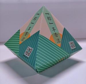 China 4c Corrugated Plastic Packaging Boxes Green Triangle Shaped Box wholesale