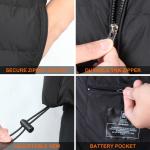 Classic Men'S Heated Vest Sleeveless Vest Carbon Fiber 3 Level Temperature