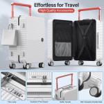 Carry On Luggage, Hard Shell Suitcase With 360°Spinner Wheels, Airline Boarded