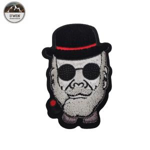 China Cool Man 3D Custom Made Patches , Toothbrush Material Clothing Badges Patches wholesale