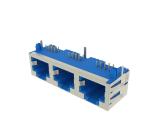 100 Base - T Shielded RJ45 Jack 1 * 3 Ports For Mobile Communication /