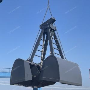China Four Rope Mechanical Grab Bucket 27 CBM Dual Claw Clamshell Grab wholesale