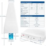 29*20*6.5cm Lpda Marine Antenna Indoor Gsm Fm Panel Antenna Channels 4G 5G