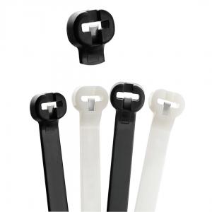 China 50 Lbs SS Barb Nylon Cable Tie Wrap 4.8x361mm Black Plastic Zip Ties 94V-2 on sale