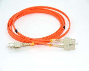 China LSZH 2.0mm Fiber Optic Patch Cable 3ft SC To Duplex OM2 Multimode Red Color wholesale