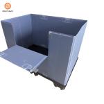 Blue Collapsible Plastic Sleeve Pallet Box For Customized Storage And Packaging
