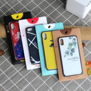 China Creative Phone Case Box Packaging Kraft Paper Package With Clear Blister wholesale