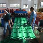 12m/Min 5.5KW Glazed Tile Roof Panel Machine With 16 Stations Roller