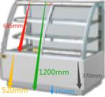 Air Cooling Bakery Refrigerated Display Case 900x660x1130mm