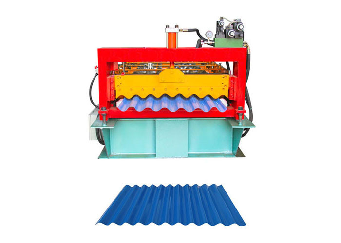 Color Steel Trapezoidal Sheet Roll Forming Machine , Wall Panel Roll Forming Machine