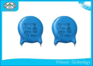 China 100pF~4700pF DIP Ceramic Capacitor , -25 〜 125ºC X1Y2 Capacitor High Voltage wholesale
