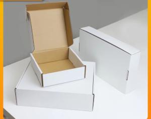 China 15x15x5cm Biodegradable Corrugated Paper Box Plain White Folding Paper Box wholesale