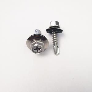 China Stainless Steel 410 Phillips Recess Hex Washer Head Self Drilling Screws Construction wholesale