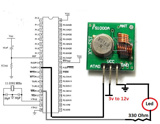 Students 433M Receiver Module , 433MHZ Alarm Wireless RF Transmitter Module