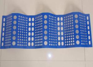 China 900mm Width 1.5mm Thickness Wind Breaker Panels Three Peak Blue wholesale
