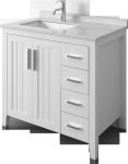 White Solid Wood Bathroom Vanity Cabinets / sink basin cabinet
