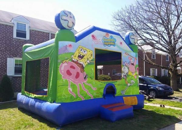 Quality Amazing Backyard Spongebob bounce house , Big Party Jumpers Bounce House Party for sale
