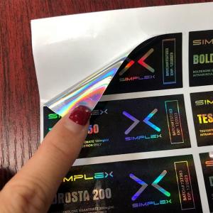 China Holographic 10ml Vial Labels 60x30mm For vial Bottle wholesale
