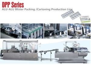 China DPP Series Small Alu Alu Blister Packing Machine Carton Production Line for Medical Package wholesale