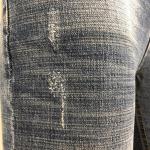 12.6oz 99% Cotton 1% Spandex Twill Slub Stretch Crosshatch Denim Fabric For