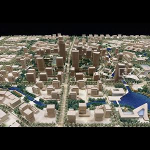 China Aecom 1:1000 Wooden Miniature Building Models Shanghai Jiading City Planning Model wholesale