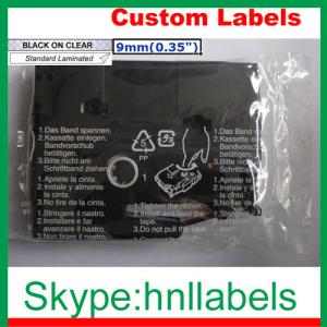 China New Black on Clear Label Tape Compatible Brother TZ-121 TZe-121 9mm*8m for P-Touch wholesale