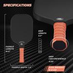 Professional Players' Choice 3K Carbon Fiber Pickleball Paddle with High Grit