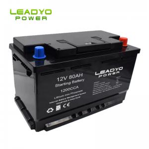 China 12V 80Ah 1200CCA Lithium Starting Battery For Automobile Car Marine on sale